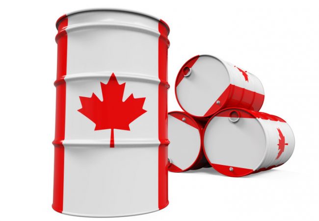 Canadian Flag Oil Barrel